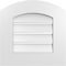 Ekena Millwork Arch Top Surface Mount PVC Gable Vent: Non-Functional, w/ 3-1/2"W x 1"P Standard Frame, 16"W x 42"H GVPAR16X4201SN - alternate 1
